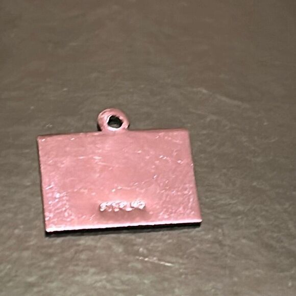 Vintage Sterling Silver 925 Westen Postal Happy Birthday Charm Telegram Art Deco - Picture 2 of 7